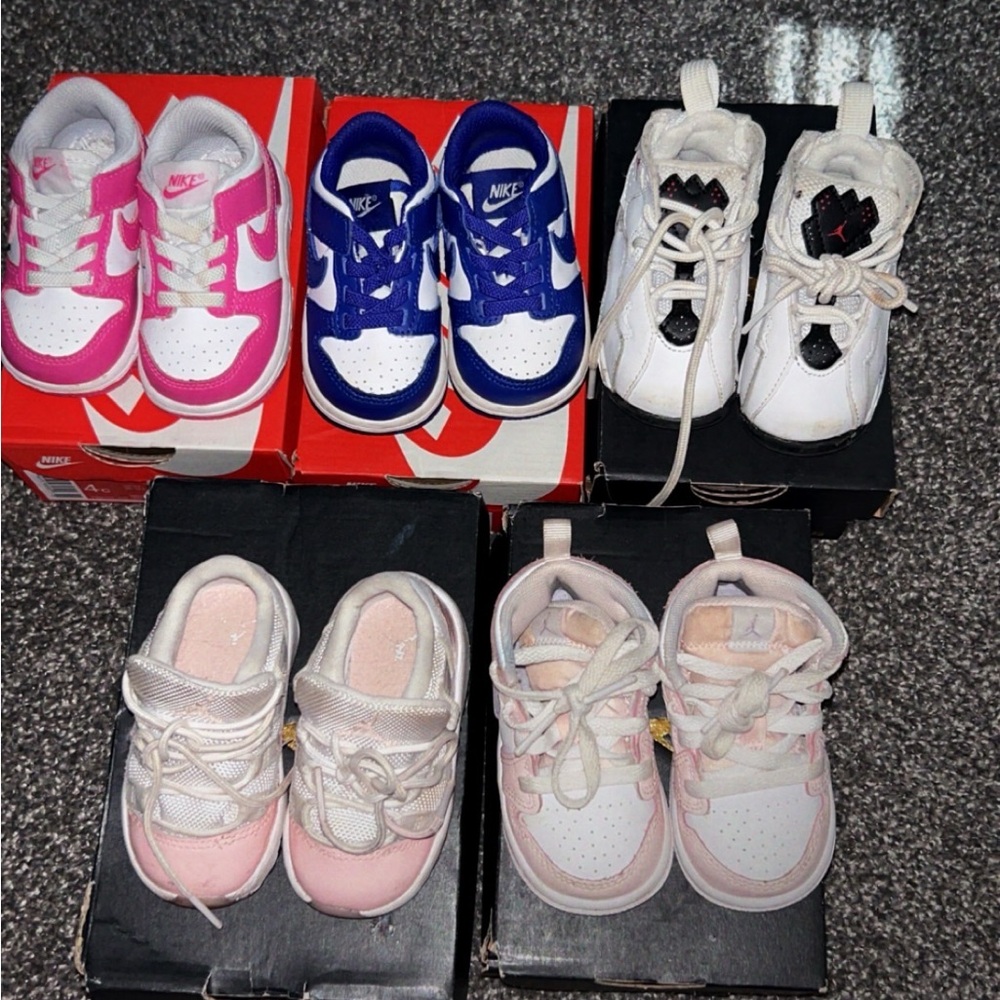 Nike Kids' Sneakers - Pink, Blue, and White Collection